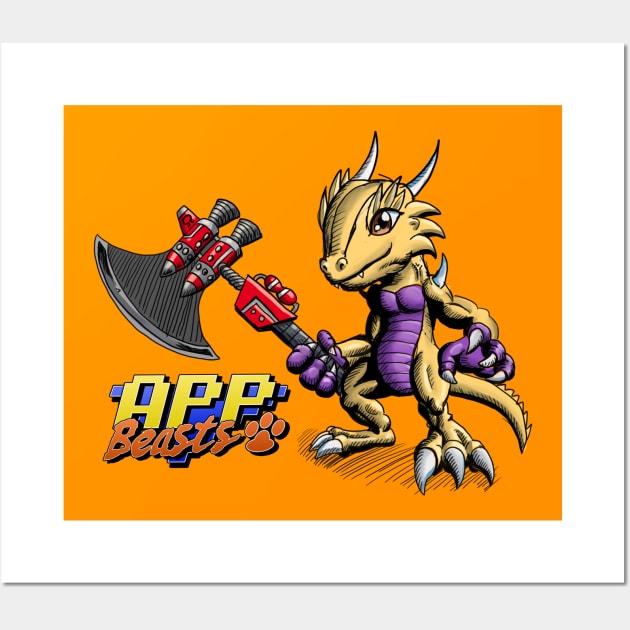 Horned Lizard with Ax App Beast Wall Art by BlademanUnitPi